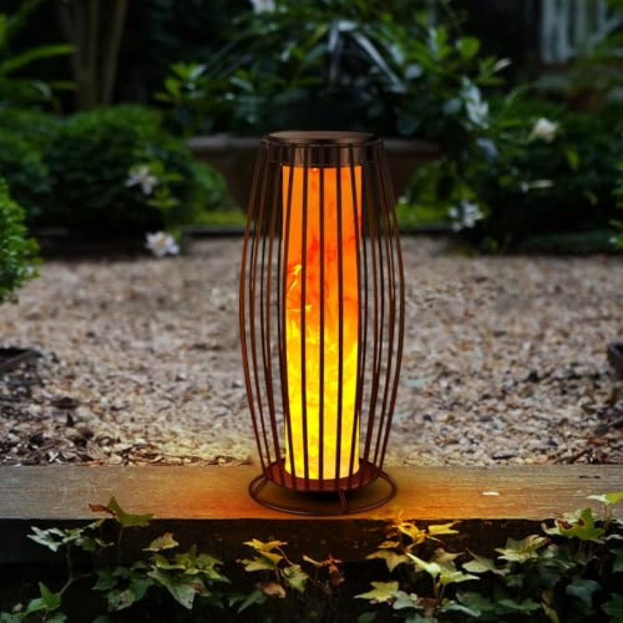 Solar Lamp - Solar Outdoor Floor Lamp Flickering Flame