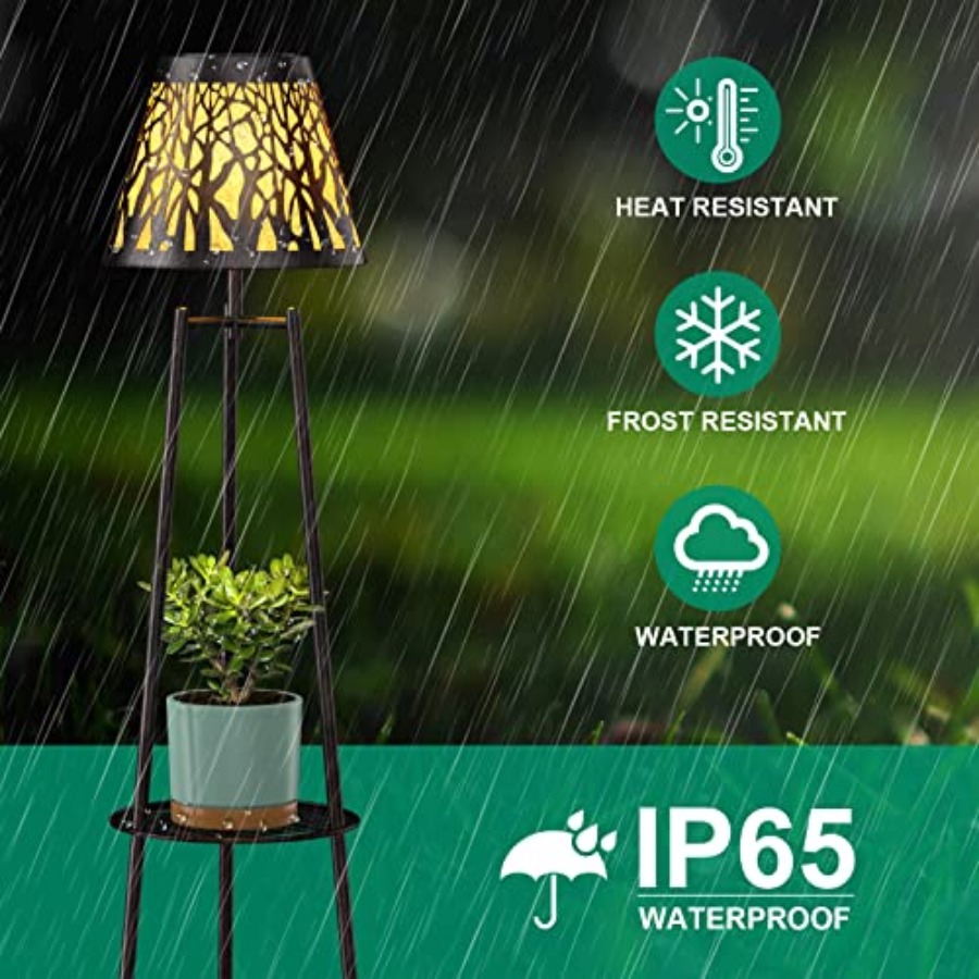 2 Pack Outdoor Solar Floor Lam - Solar Lamp recension och pris