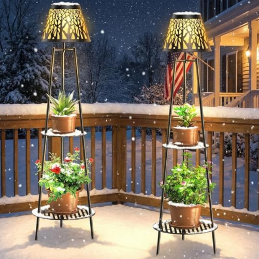2 Pack Outdoor Solar Floor Lam - Solar Lamp recension och pris